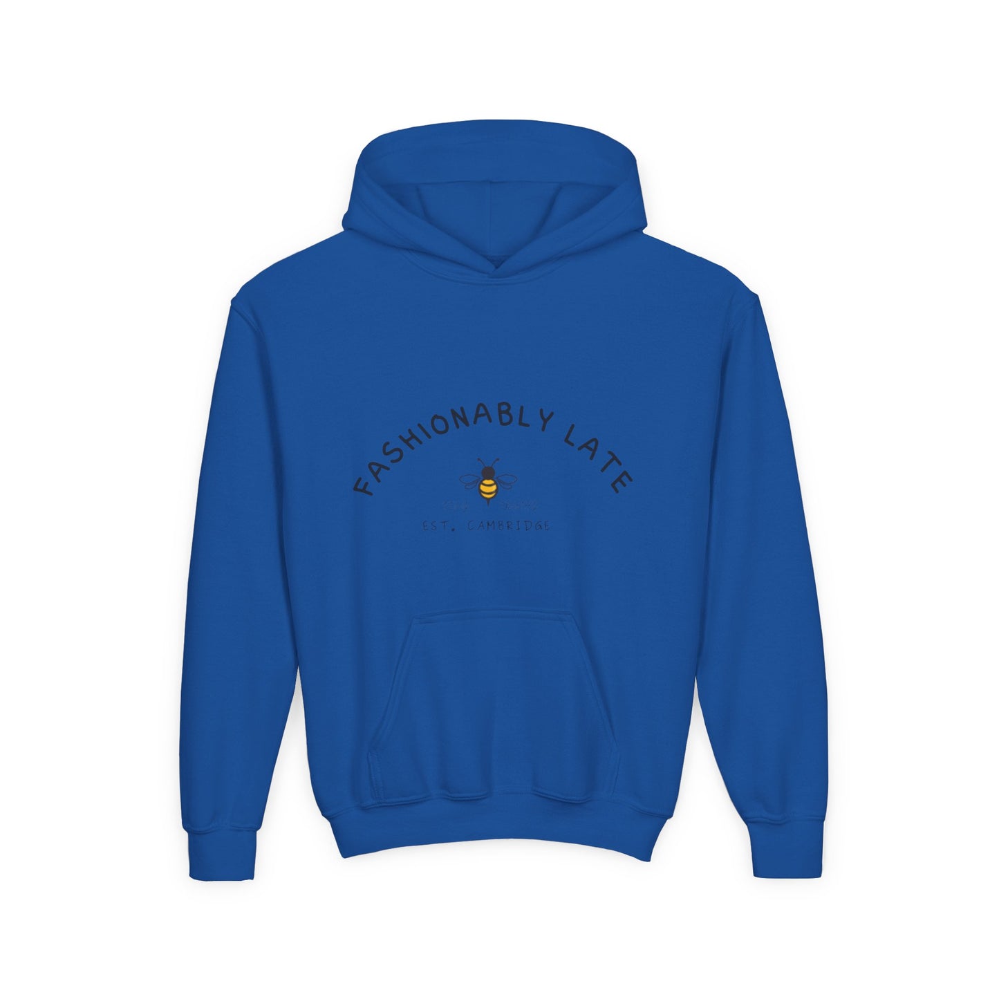 Hoodie: "Fashionably Late"
